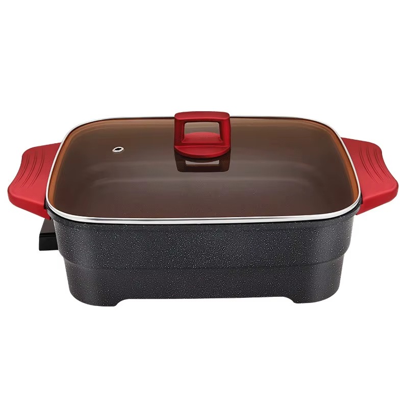 Hot Pot Electric - หม้อไฟฟ้าอเนกประสงค์สำหรับใช้ในบ้าน ตัวหม้อโลหะ กำลังไฟ 1501 วัตต์ ควบคุมด้วยปุ่มปรับ