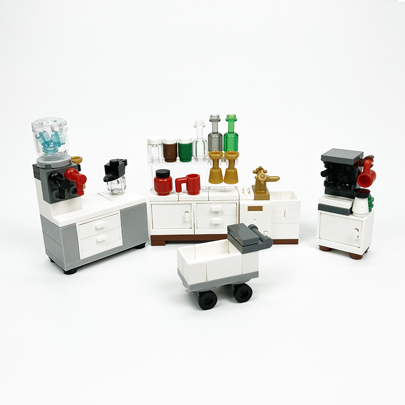 Kitchen Appliances Toys - ตู้ทำกาแฟสุดสร้างสรรค์เครื่องใช้ในครัวตู้กดน้ำและฉากในบ้าน