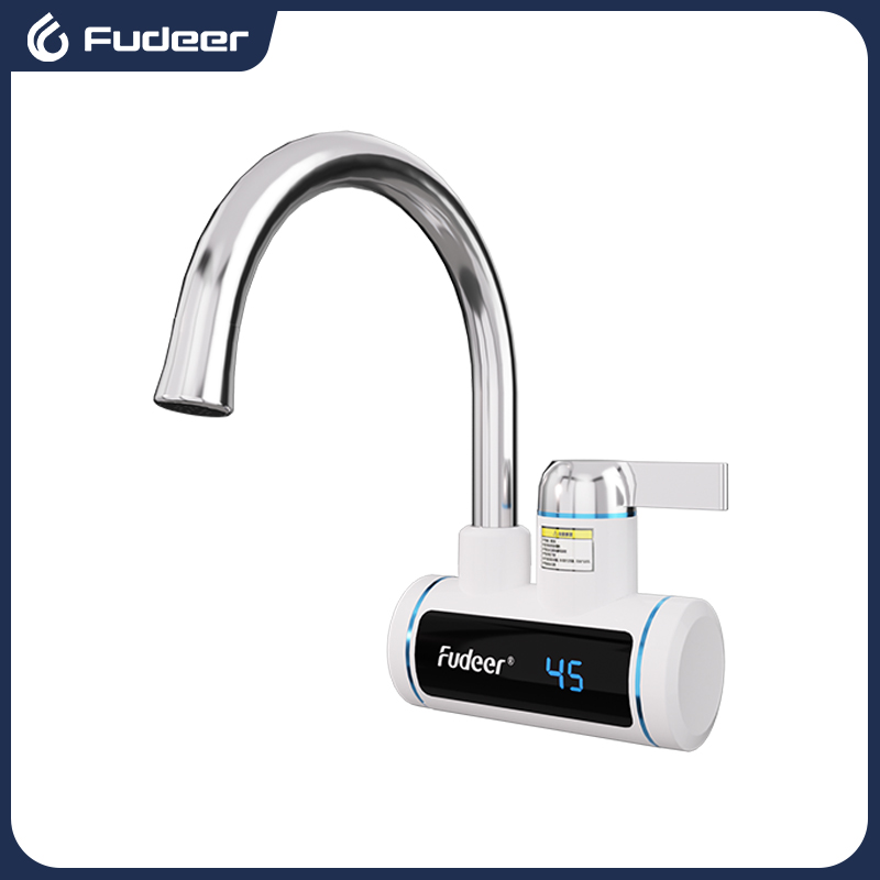 Kitchen Appliances Restaurant - เครื่องทำน้ำอุ่นไฟฟ้า Fudeer 220V ก๊อกน้ำในครัวแบบไม่ใช้ถัง ให้ความร้อนทันที ก๊อกน้ำร้อนไหล