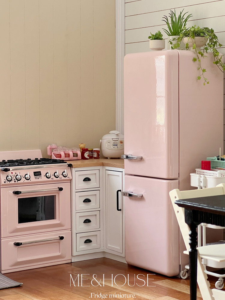 บ้านตุ๊กตา1/6ตู้เย็นโลหะ akses - Kitchen Appliances Toys บทวิจารณ์และราคา