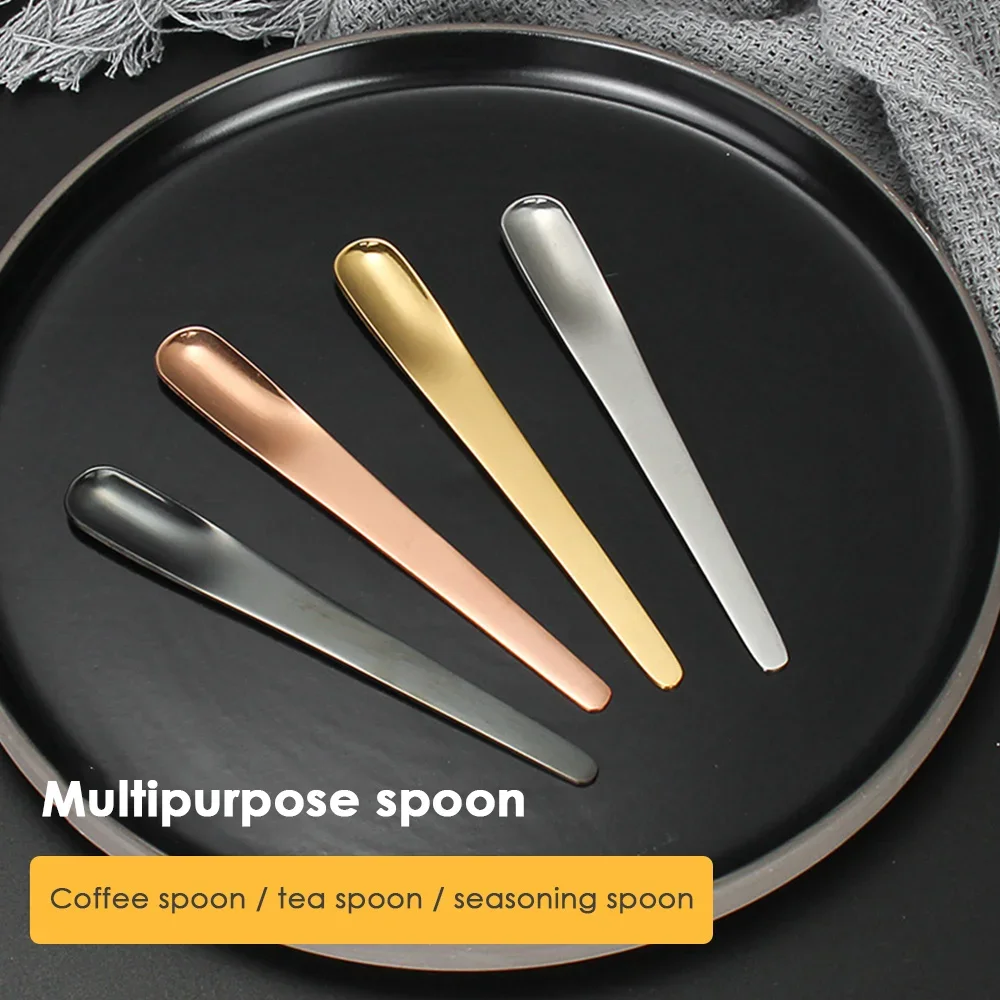 5ชิ้นช้อนกาแฟช้อนแบนสแตนเลสสำห - Kitchen Appliances Restaurant บทวิจารณ์และราคา