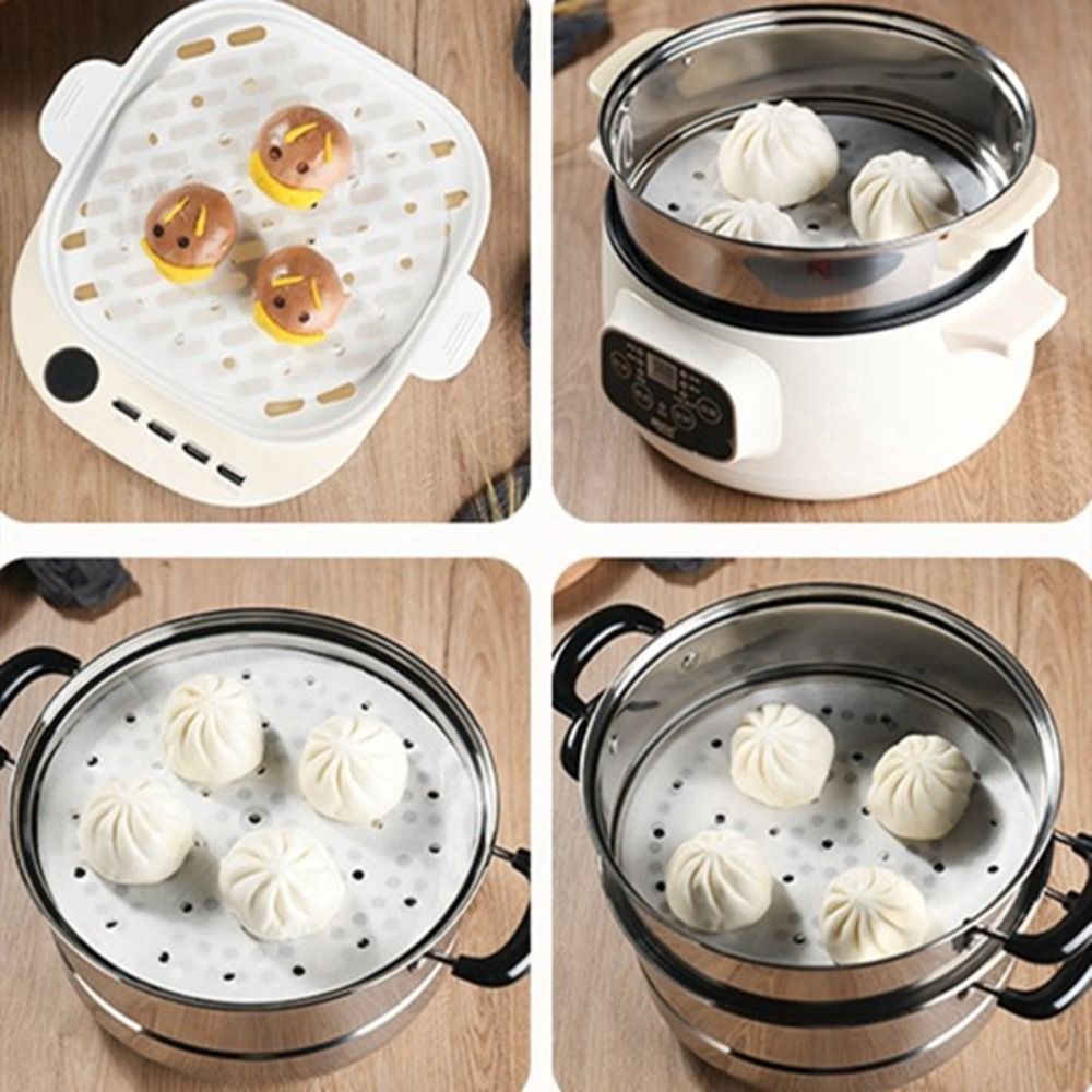 100 ชิ้นกระดาษนึ่งซาลาเปานึ่งข - Kitchen Appliances Restaurant บทวิจารณ์และราคา